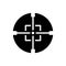 Sniper crosshair icon in solid style