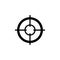 Sniper crosshairs bold icon.