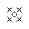 Sniper crosshairs icon. Target aim cross. Rifle scope rear sight