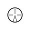 Sniper crosshairs icon. Target aim cross. Rifle scope rear sight