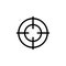 Sniper crosshairs icon. Target aim cross. Rifle scope rear sight