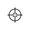 Sniper crosshairs icon. Target aim cross. Rifle scope rear sight