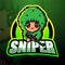Sniper mascot esport logo design