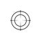 Sniper scope crosshairs thin icon set. Isolated rifle gun target