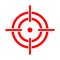 Sniper scope  isolated on the white background. Target icon illustration, optical sight