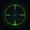 Sniper scope night vision, sight view crosshair