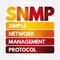 SNMP - Simple Network Management Protocol acronym, technology concept background