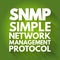 SNMP - Simple Network Management Protocol acronym, technology concept background