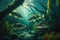 Snook Fish Underwater Lush Nature by Generative AI