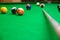 Snooker ball on snooker table, Snooker or Pool game on green table, International sport