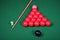 Snooker Balls and Cue