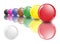 Snooker Balls in Row 1 With White