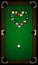 Snooker table with heart