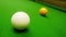 Snooker white and yellow balls