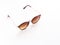 snooky round sunglass frame isolated stock image.