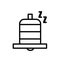 Snooze icon vector isolated on white background, Snooze sign , line and outline elements in linear style