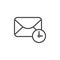 Snoozed email line icon