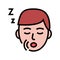 snore disease color icon vector illustration