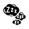 snoring sleep night glyph icon vector illustration