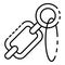 Snorkeling chain tool icon, outline style