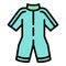 Snorkeling clothes icon, outline style