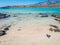 Snorkeling in Elafonisi, Crete, Greece, a paradise beach with turquoise water.