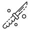Snorkeling knife icon, outline style