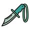 Snorkeling knife icon, outline style