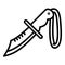 Snorkeling knife icon, outline style