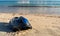 Snorkeling mask ready for diving adventures on a Caribbean beach