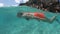 Snorkeling Seychelles split view