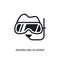 snorkling glasses isolated icon. simple element illustration from nautical concept icons. snorkling glasses editable logo sign