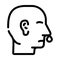 snot nose line icon vector illustration flat