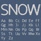 Snow alphabet letters