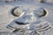 Snow Angel - Silhouette of a Man Lying in the Snow.