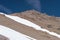 Snow and Bare Rock on a Mountain Peak