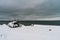 Snow blankets the beach on Whidbey Island after winter snowstorm