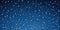 Snow blue background. Christmas snowy winter design. White falling snowflakes, abstract landscape. Cold weather effect