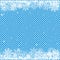 Snow on blue transparent background