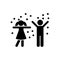 Snow, boy, girl, snowflake icon. Element of children pictogram. Premium quality graphic design icon. Signs and symbols
