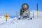 Snow cannon on Mt. Titlis in Switzerland