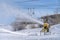 Snow cannon at work on a ski resort in Park City
