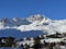 Snow-capped alpine peak Parpaner Weisshorn (2824 m) in the Plessur Alps mountain range (Plessur-Alpen)