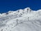 Snow-capped alpine peak Plattenhorn (2554 m) in the Plessur Alps mountain range (Plessuralpen