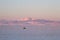 Snow Capped Longs Peak after a Winter Storm at sunrise