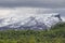 Snow capped mountains in Abisko National Park