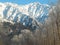 Snow capped mountains along the Haines Highway