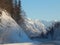 Snow capped mountains along the Haines Highway