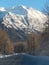 Snow capped mountains along the Haines Highway