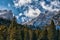 Snow capped mountains of Hallet peak